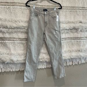 Gap High Rise Vintage Slim Light Grey Jeans